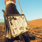 Loyal West SCRAPPY MEDIUM CHAIN BAG IN COWHIDE AND BLACK CALFSKIN