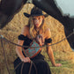 Loyal West Bandana Canyon Silk Scarves With Handtooled Leather Slider - Saddle Brown