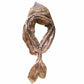 Loyal West Bandana Canyon Silk Scarves With Handtooled Leather Slider - Saddle Brown