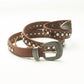 Loyal West Midnight Ranger Leather Belt In Calfskin - Saddle Brown