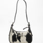 Dannia Medium Purse In Black & White Cowhide