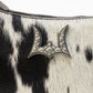 Dannia Medium Purse In Black & White Cowhide
