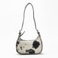 Dannia Medium Purse In Black & White Cowhide