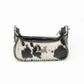 Dannia Medium Purse In Black & White Cowhide