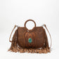 Sedona Tassle Bag In Saddle Brown