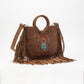 Sedona Tassle Bag In Saddle Brown