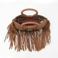 Sedona Tassle Bag In Saddle Brown