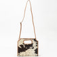 Alma Medium Hand Bag In Black & White Cowhide