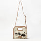 Alma Medium Hand Bag In Black & White Cowhide