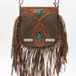 Mojave Tassle Bag In Brunette Leather