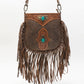 Mojave Tassle Bag In Brunette Leather