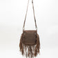 Mojave Tassle Bag In Brunette Leather