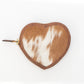 Cupid Coin Pouch In Brown & White Cowhide