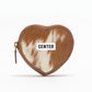 Cupid Coin Pouch In Brown & White Cowhide