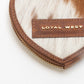 Cupid Coin Pouch In Brown & White Cowhide