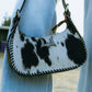 Dannia Medium Purse In Black & White Cowhide