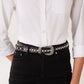 Loyal West Midnight Ranger Leather Belt In Calfskin