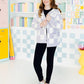 Lavender Checker Bow Cozy Cardigan