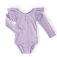 Lavender L/S Flutter Sleeve Leotard