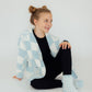 Light Blue Checker Cozy Socks
