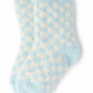 Light Blue Checker Cozy Socks