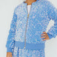 Light Blue Velvet Sequin Twirl Skort