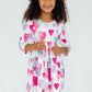 Light Hearted 3/4 Sleeve Pocket Twirl Dress