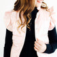 SALE Light Pink Checker Puffer Vest