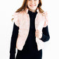 SALE Light Pink Checker Puffer Vest