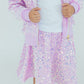 Lilac Velvet Sequin Twirl Skort