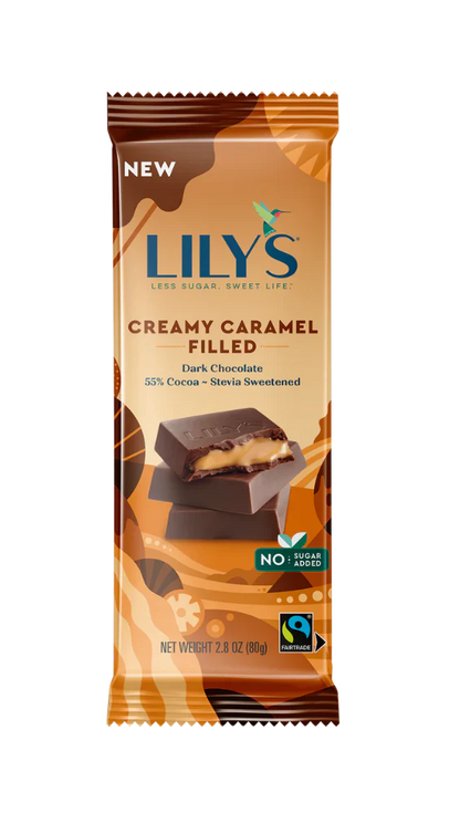 Lily's Bar Dark Chocolate Crunch Caramel (Pack of 12 - 2.8 Oz)