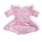 Little Bow Peeps 3/4 Sleeve Twirl Flutter Bodysuit