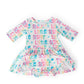 Little Sister 3/4 Sleeve Twirl Bodysuit