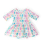 Little Sister 3/4 Sleeve Twirl Bodysuit
