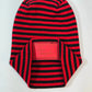 Los Angeles Beanie, H Stitch Beanie, Black and Red RoRo