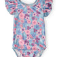 Love Blooms S/S Flutter Sleeve Leotard
