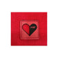 Haakwear Valentine's Day H Stitch Beanie, You Complete Me, Scarlet Red