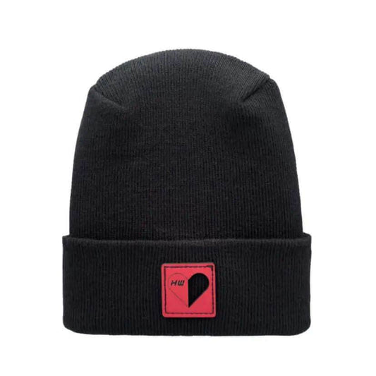 Haakwear Valentine's Day H Stitch Beanie, You Complete Me, Black