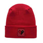 Haakwear Valentine's Day H Stitch Beanie, You Complete Me, Scarlet Red