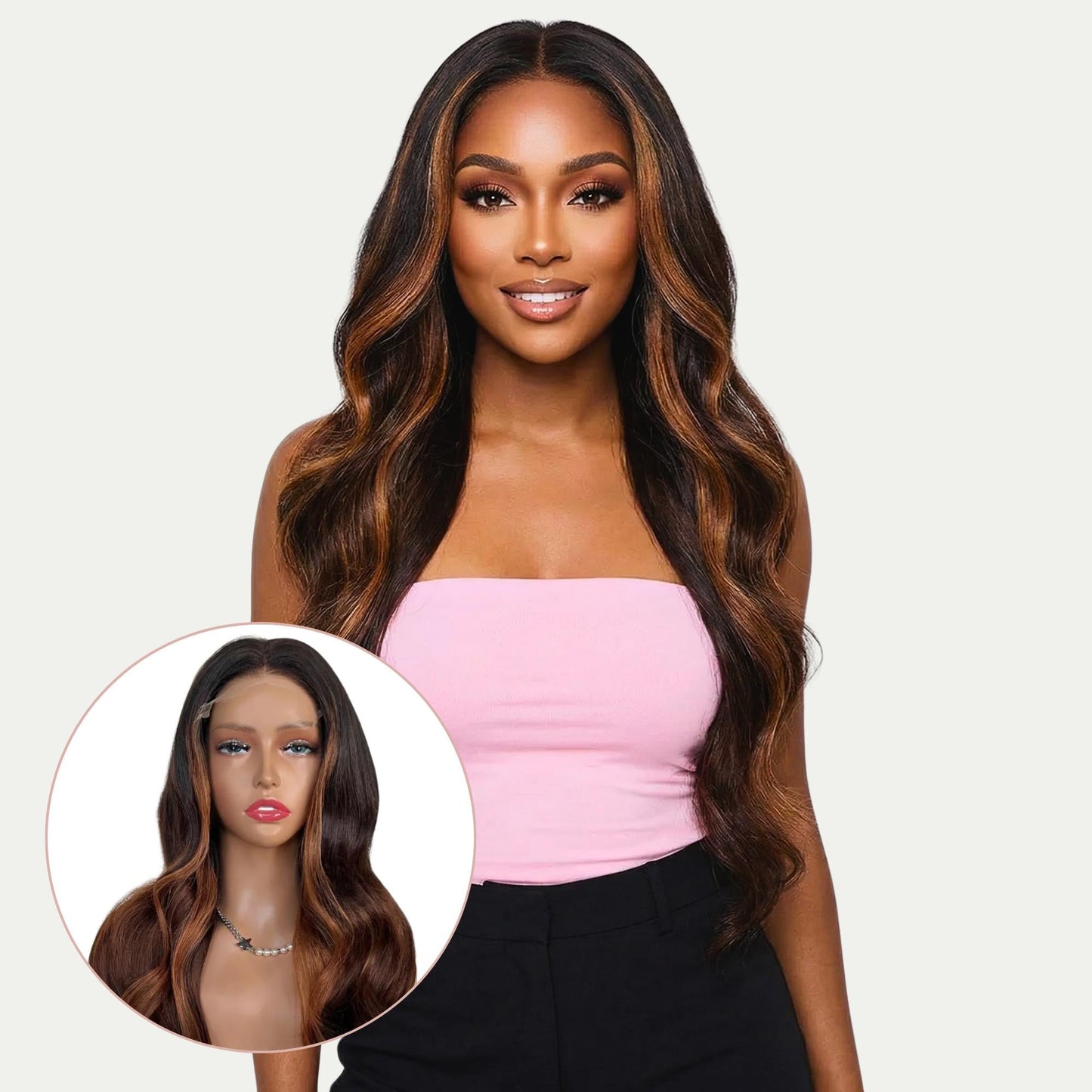 Luscious Glueless 5x5 HD Lace Professionally Colored 100% Human Hair Closure Wig