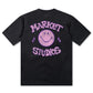 Market Studios Smiley Old School Tee - Washed Black