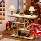 Luxury Gold Console Table with Marble Top, Modern Entryway Sofa Table