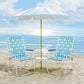 Set of 2 Folding Beach Chairs Portable Webbed Patio Lawn Camping Outdoor Steel Frame