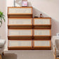 Thin Bamboo Shoe Cabinet with 3 Flip Drawers – Narrow Shoe Storage Organizer