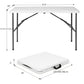 4ft/6ft Portable Plastic Folding Table – Indoor & Outdoor Dining