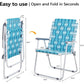 Set of 2 Folding Beach Chairs Portable Webbed Patio Lawn Camping Outdoor Steel Frame