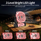 10400mAh 13hrs Rechargeable Automatic Oscillating Camping Fan with LED and Hook