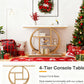 Luxury Gold Console Table with Marble Top, Modern Entryway Sofa Table
