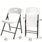 2/4/6 Pack White Plastic Folding Chairs Heavy Duty Metal Frame Indoor Outdoor