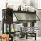 Over Sink Dish Drying Rack 1 Tier Kitchen Organizer Dustproof Storage Shelf